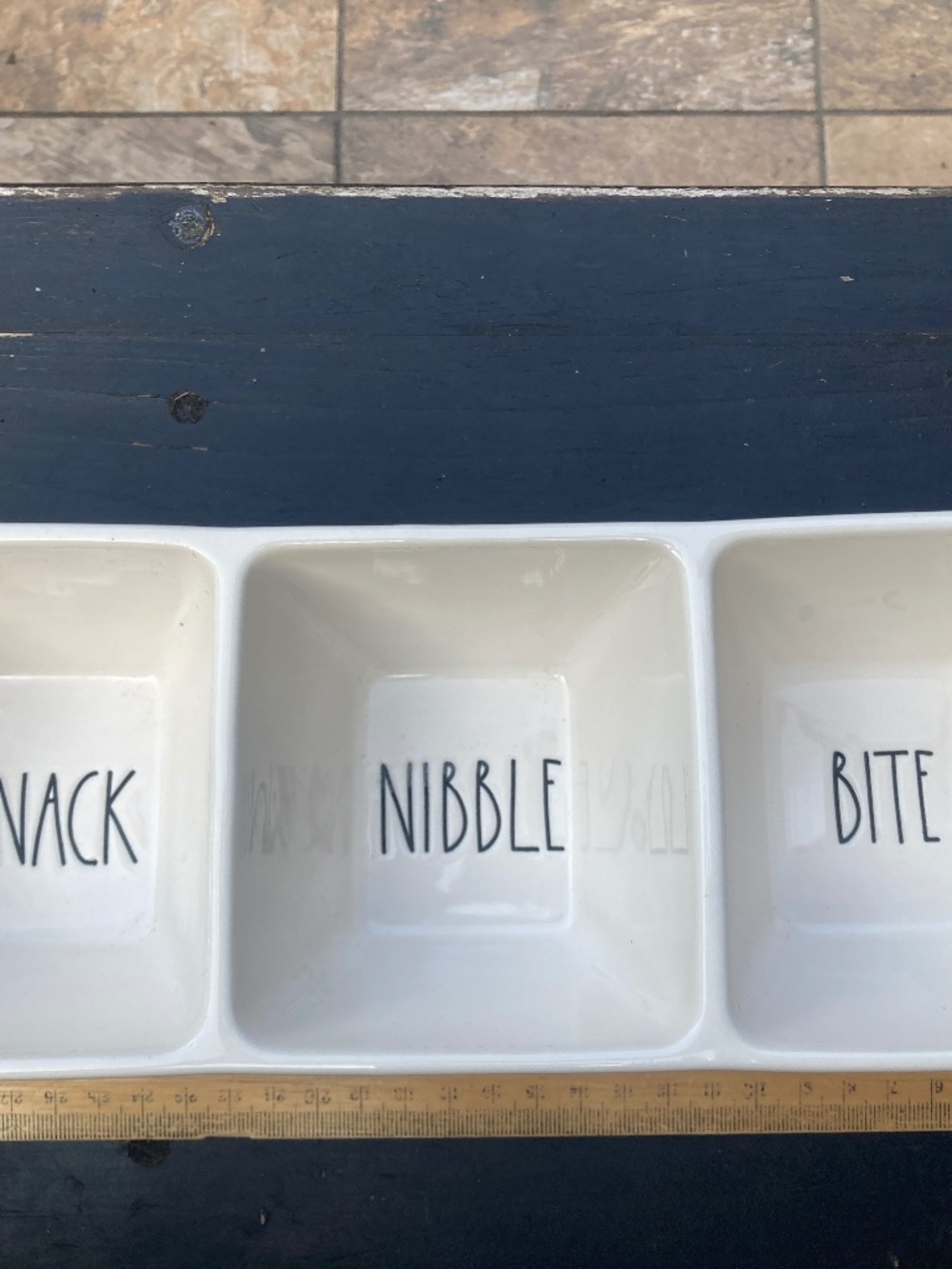 Rae Dunn SNACK NIBBLE BITE snack tray